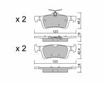 Ford Fiesta ab 2017 Tarox®*  Performance Bremsbelag-Satz hinten Strada 122