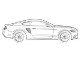 Original Ford Mustang ab 2015 Seitliche Lufthutzen mattschwarz