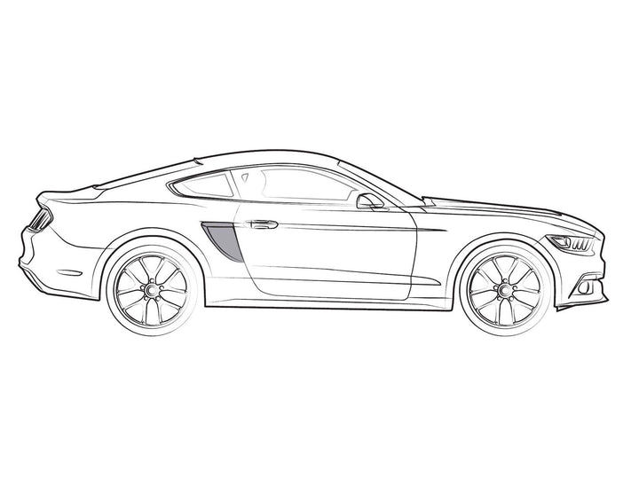 Original Ford Mustang ab 2015 Seitliche Lufthutzen mattschwarz