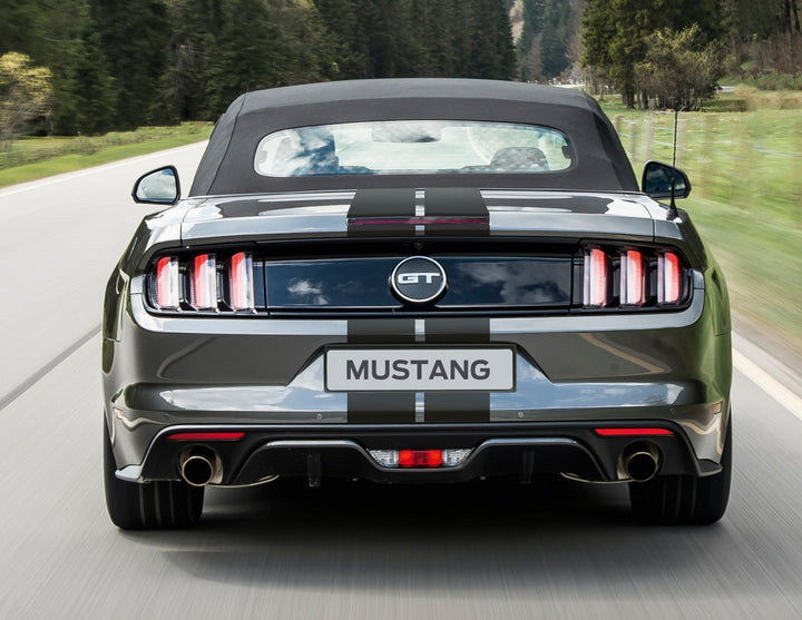 Original Ford Mustang Rallye-Streifen durchgehend, mattschwarz