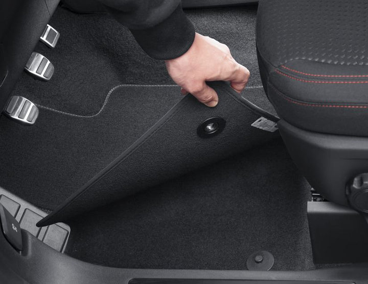 Original Ford Kuga ab 2020 Premium Velours-Fußmatten vorne&hinten, 2x Naht grau