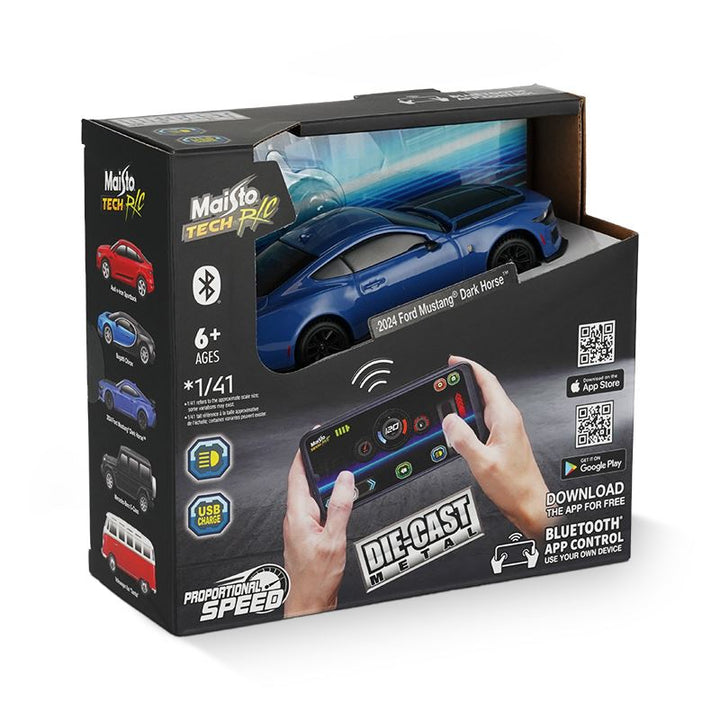 Ford Mustang Dark Horse, Bluetooth 5.0, 1:41 blau