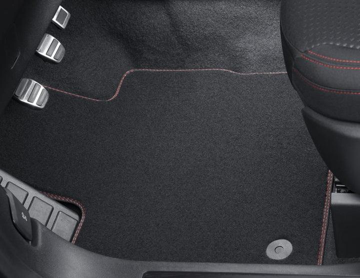 Original Ford Kuga ab 2020 Premium Velours-Fußmatten vorne&hinten,Doppelnaht rot