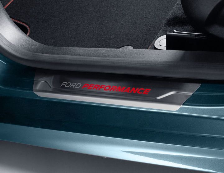 Original Ford Fiesta  ab 2017 Performance Einstiegszierleisten vorne, mit Logo