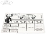 Original Ford Fiesta 2008-2012 Aufkleber 1546800