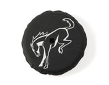 Original Ford Bronco Reserveradabdeckung schwarz mit weißem Bronco Pony Logo