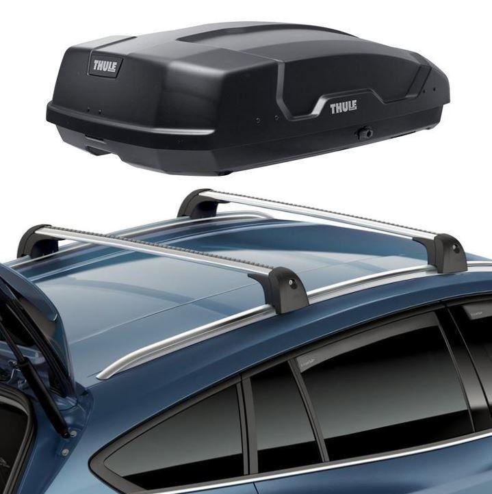 Original Ford Focus 2018-Aktuell Querträger & Thule Dachbox Force XT M