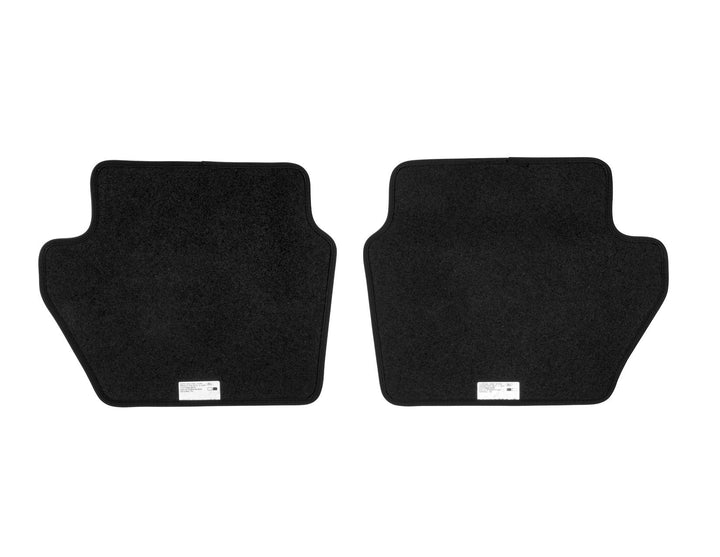 Original Ford Fiesta & Puma Velours-Teppichfußmatten hinten, schwarz, rote Nähte
