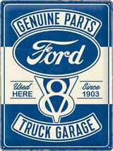 Ford Blechschild V8 Truck Garage