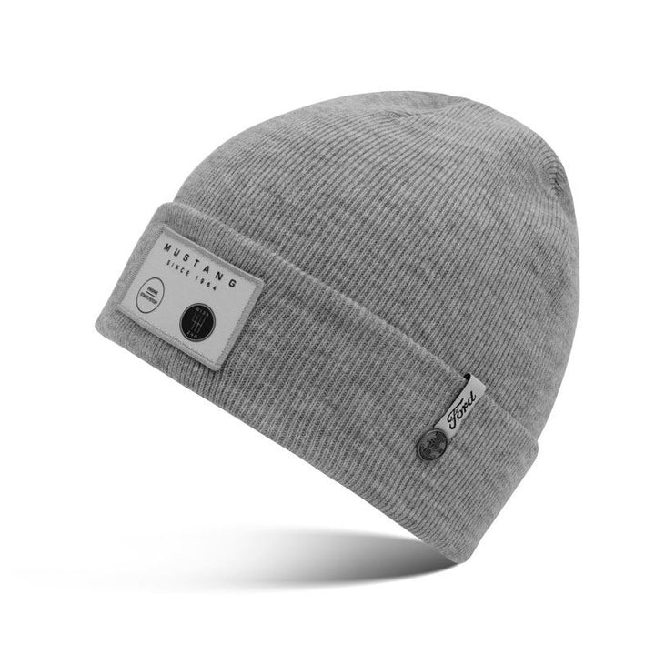 Ford Mustang Blackline Beanie Mütze Grau