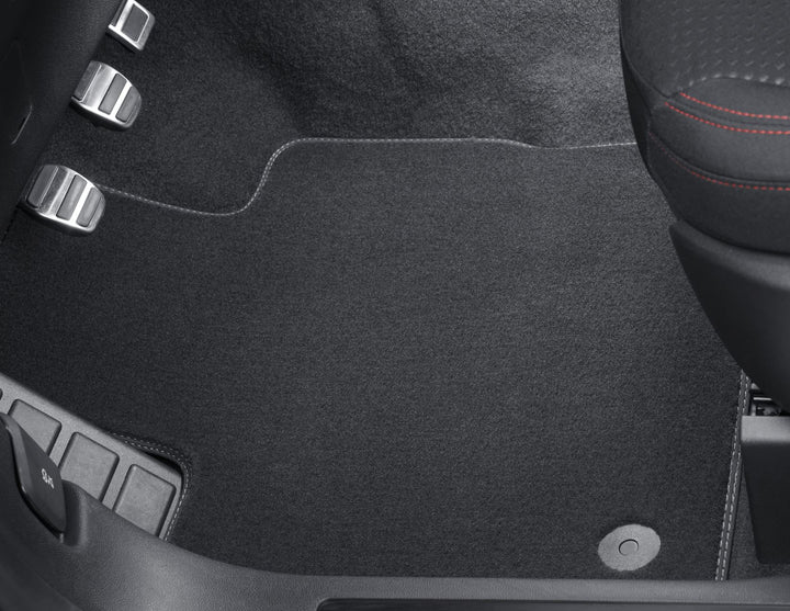 Original Ford Kuga ab 2020 Premium Velours-Fußmatten vorne&hinten, 2x Naht grau
