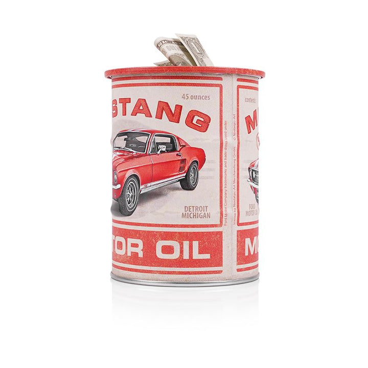 Ford Mustang Spardose Ölfass 600ml Rot