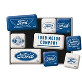 Ford Magnetset Blau Weiß neunteilig