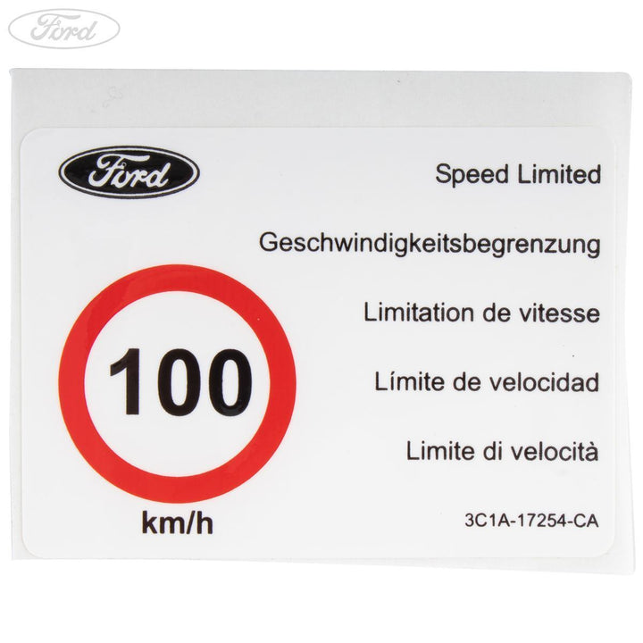 Aufkleber Geschwingigkeitsbegrenzung 100 km/h