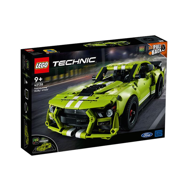 LEGO Technic Ford Mustang Shelby GT500 Modellbausatz mit Rückziehmotoren Grün