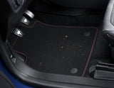 Original Ford Puma & Fiesta Velours-Teppichfußmatten vorne, schwarz, rote Nähte