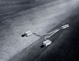 Ford Mustang Sportauspuff Edelstahl, mit zwei schwarzen Endrohren 2216651