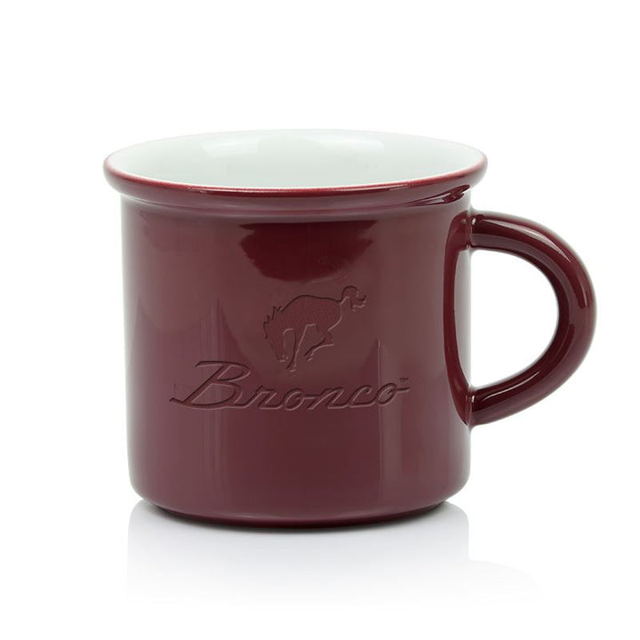 Ford Bronco Retro Tasse Dunkelrot Porzellan