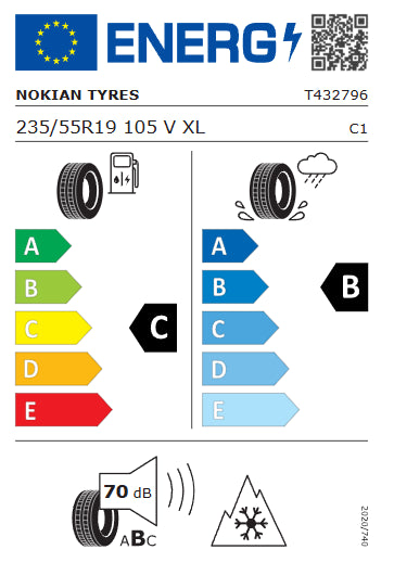 Ford All-Electric Capri 19 Zoll Winterkompletträder
Vorne: 235/55 R19 105 V XL & Hinten: 255/50 R19 107 V XL
Nokian Reifen