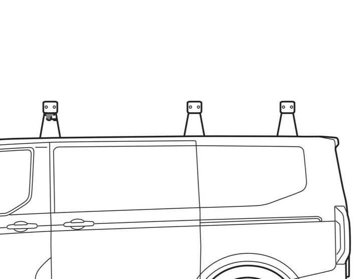 Ford Tourneo/Transit Custom Q-Top (Q-Tech)* Dachgrundträger Satz, 3 Querträgern 2792546