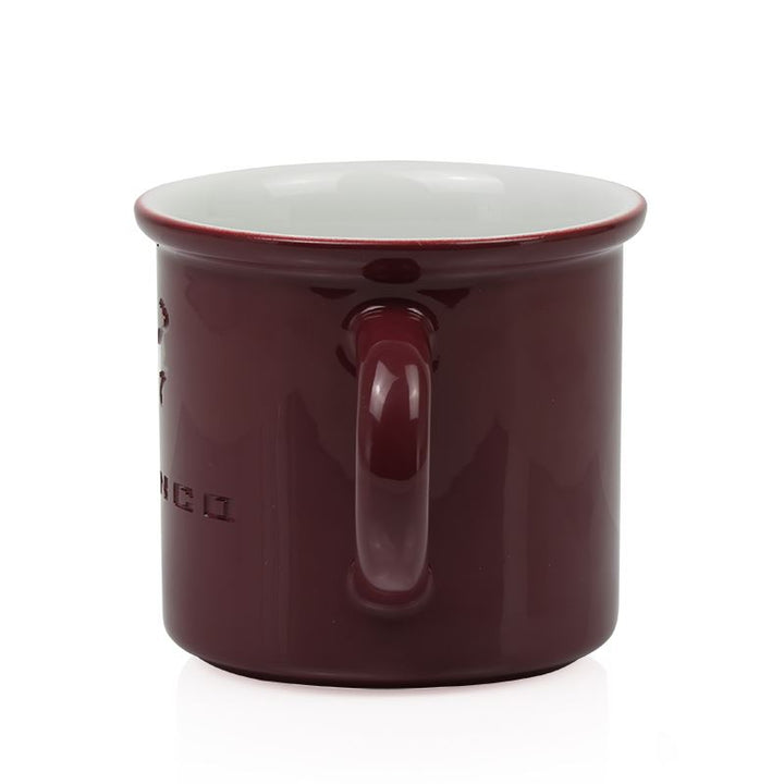 Ford Bronco Retro Tasse Dunkelrot Porzellan