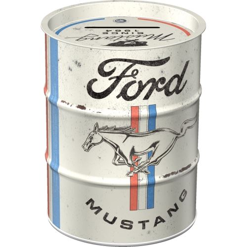 Ford Mustang Retro Spardose Ölfass 600ml