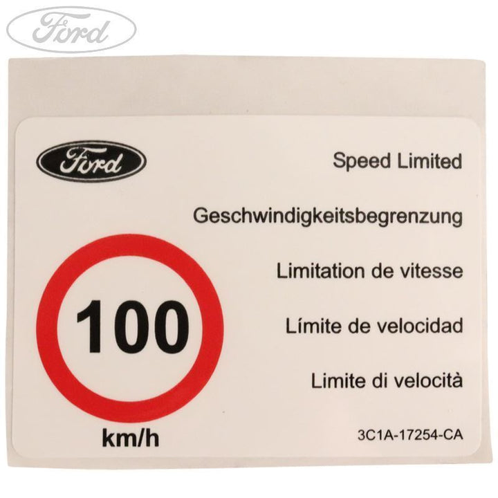 Aufkleber Geschwingigkeitsbegrenzung 100 km/h