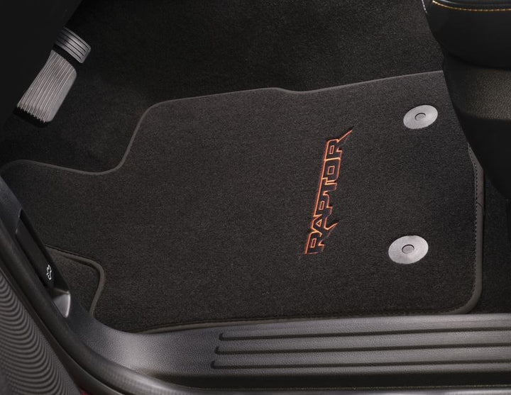 Original Ford Ranger Raptor ab 2022 Teppichfußmatten vorne und hinten, schwarz