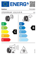 Ford Transit (ab 05/2024) (ICE + BEV) 16 Zoll Winterkompletträder - 235/65 R16 C 121/119R -Nokian