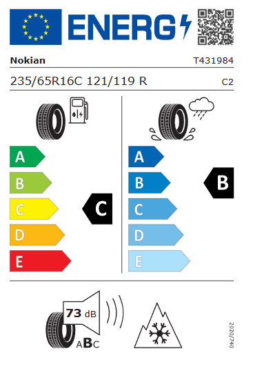 Ford Transit (ab 05/2024) (ICE + BEV) 16 Zoll Winterkompletträder - 235/65 R16 C 121/119R -Nokian