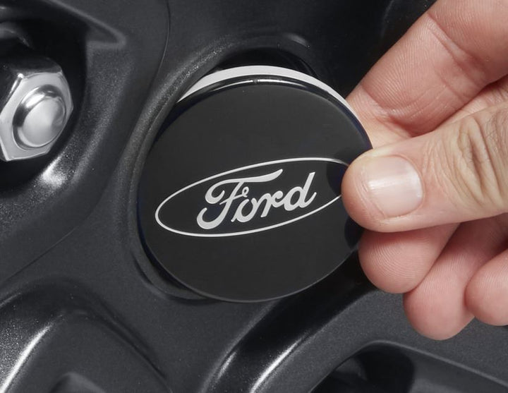 Original Ford Nabendeckel für Alufelgen Schwarz mit Logo 54mm 4er Satz 2037230