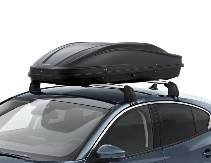 Ford Focus 2018-Aktuell Querträger & G3 Dachbox Elegance Europe 390 Mattschwarz