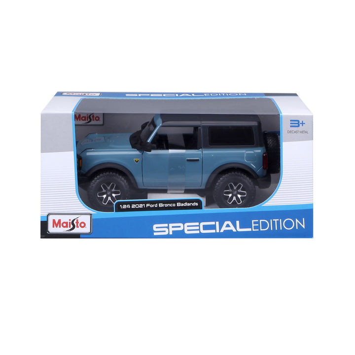 Maisto Ford Bronco Badlands Modellauto Blau 1:24