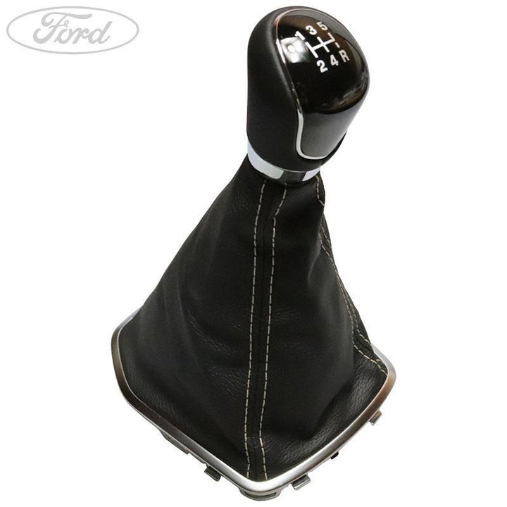 Ford Fiesta Schalt-Ledermanschette & Aluminium Schaltknauf 1910002