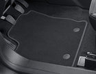 Original Ford Ecosport Velours-Teppichfußmatten vorne,schwarz,2x Naht Metal Grey