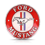 Ford Mustang Retro Blechschild 3 Stripes Logo Rot 30 x 40cm