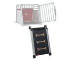 4Pets® EasySteps Teleskop-Hunderampe rutschfest Schwarz & Silber 2423311