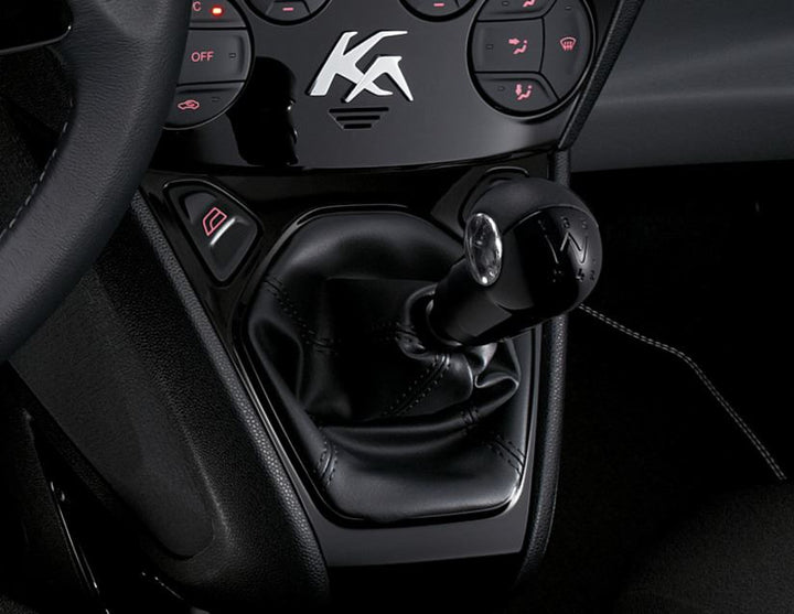 Original Ford Ka 2008-2016 Schaltknauf schwarz mit schwarzem Leder-Einsatz
