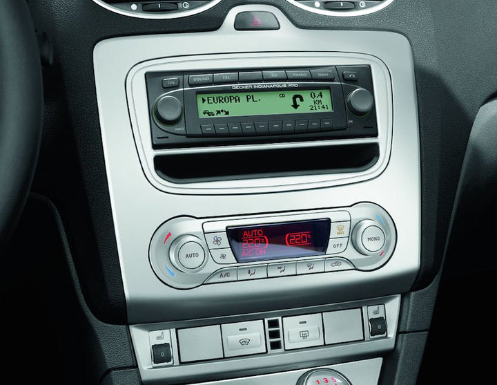 Original Ford Einbaublende für DIN-Audiosysteme, Asphaltgrau