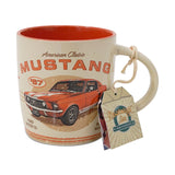 Ford Mustang Retro Tasse Rot Orange Porzellan 330ml