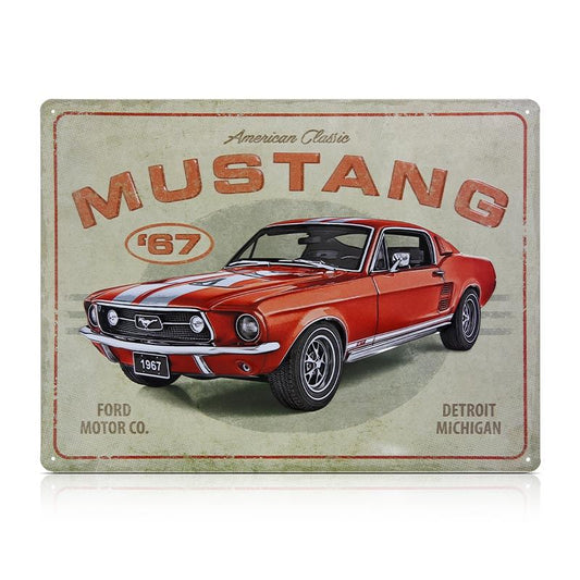 Ford Mustang GT 1967 Retro Blechschild 30 x 40cm