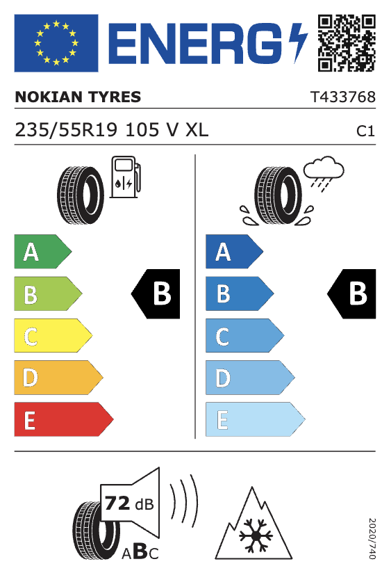 Ford All-Electric Capri (ab 10/2024) 19 Zoll Winterkompletträder Vorne: 235/55 R19 105 V XL-Nokian & Hinten: 255/50 R19 107 V XL-Nokian