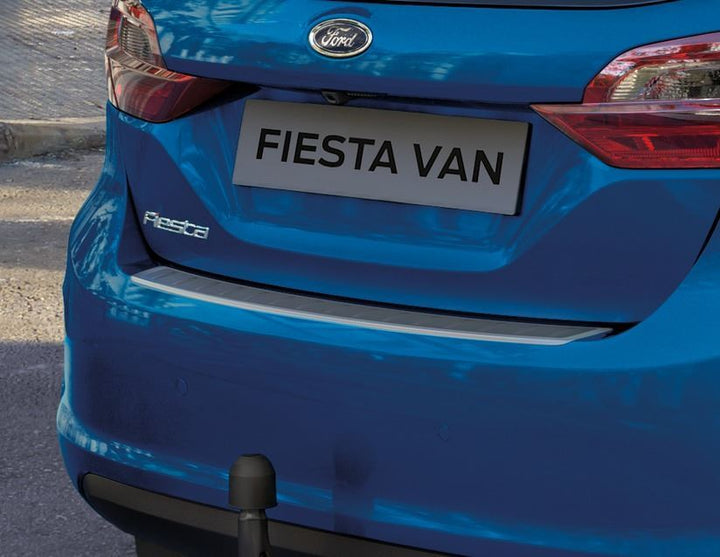 Original Ford Fiesta Heckstoßfängerschutz, aus poliertem & gebürstetem Edelstahl