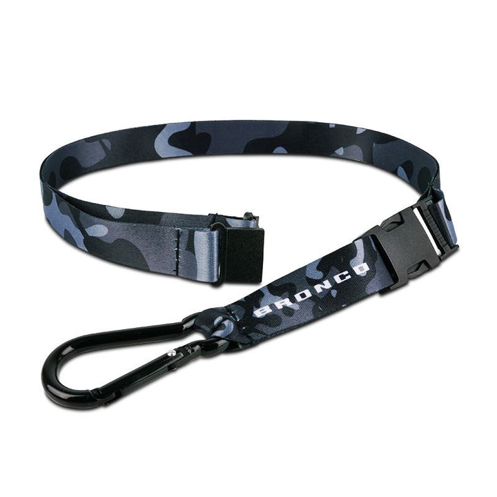 Ford Bronco Schlüsselband Lanyard mit Karabiner Grau Camo