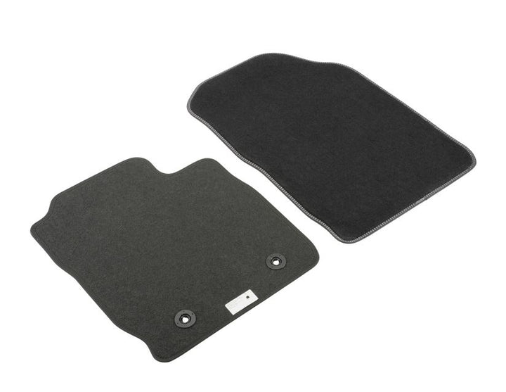Original Ford Ecosport Velours-Teppichfußmatten vorne,schwarz,2x Naht Metal Grey