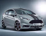 Ford Fiesta herpa print* Rallye-Streifen durchgehend, mattschwarz 2049011